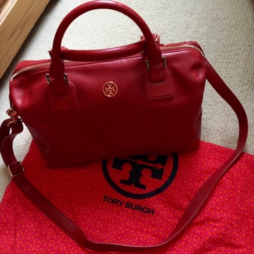 Tory Burch Robinson Satchel in French Red